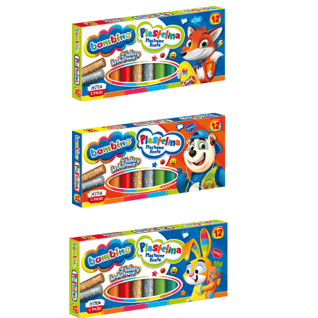 Plastelina 12 kolorów Bambino